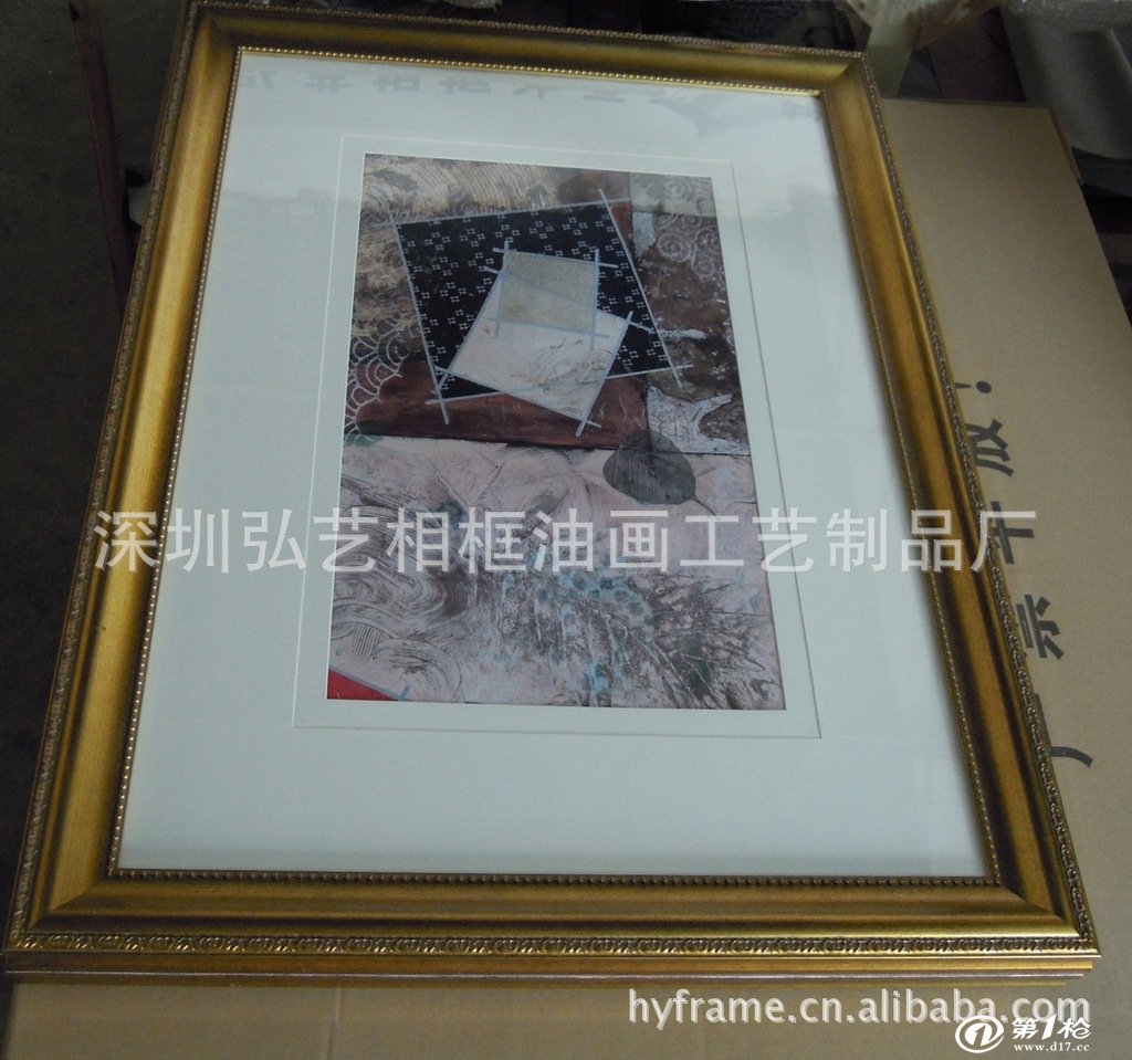 酒店大型仿古金银箔镜框装饰画框  深圳市弘艺相框油画工艺制品厂