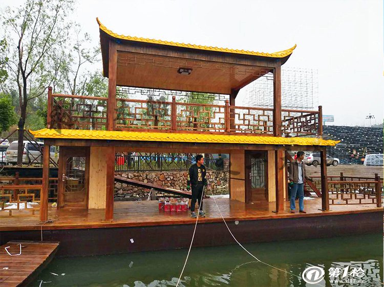 河北大型舞台道具船厂家拍摄电影用的木船装饰船戏曲表演船