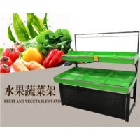 厂家*定制批发超市双层带门水果架蔬菜架水果店展示架