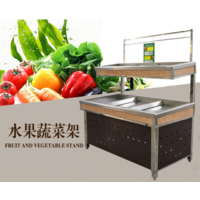 货架批发超市蔬菜水果货架二层水果展示架单面木质货架厂家批发