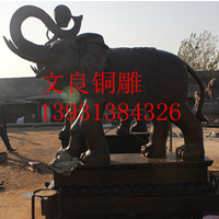 批发大型铜大象雕塑工艺品