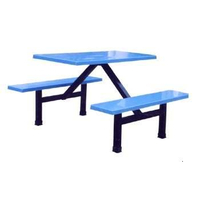 江西学校连体餐桌椅厂家八人位连体条凳餐桌椅价格