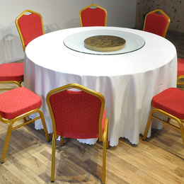 圆形折叠餐桌 简约可折叠桌酒店大台面饭桌子 便携式折叠圆桌