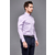 拉雅网-浅紫色提花纯棉领尖扣衬衫订做-男式衬衫定制缩略图4