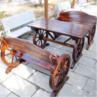 仿古餐桌、茶桌、咖啡桌、车轮桌椅原材料的特点