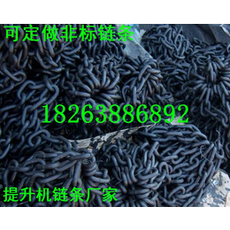 供应鲁兴B级C级环链提升机用14mm*渗碳提升机链条