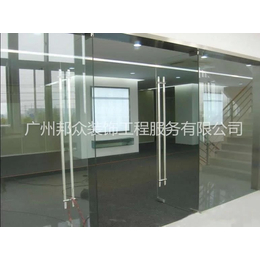 广州大厦玻璃门维修邦众玻璃门维修玻璃隔断供应