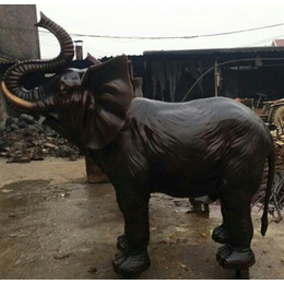 山东铜大象,宏达雕塑(在线咨询),门口摆放铜大象