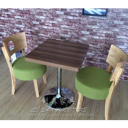 咖啡厅餐桌定做 实木复古餐桌 水曲柳实木餐桌 深圳