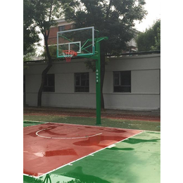 地埋方管篮球架|天津奥健体育用品厂|地埋方管篮球架厂商