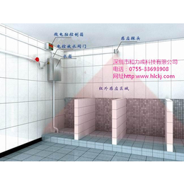 学校沟槽厕所*感应节水器 沟槽大便自动冲落感应水箱