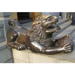 广西大型铜狮子、大型铜狮子铸造厂家、妙缘雕塑