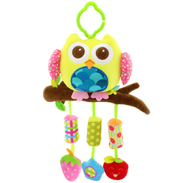 婴幼儿风铃猫头鹰玩具挂件儿童益智毛绒玩具