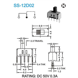 SS12D07_睿奥_*拨动开关SS12D07