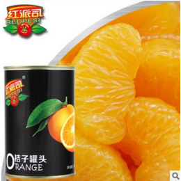 微商零食一件*红派司橘子罐头425g6罐 零防腐剂零甜蜜素