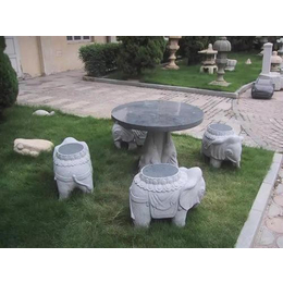 石桌、大石代雕塑、方形石桌