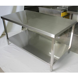 加厚双层不锈钢操作台商用厨房工作台打荷台
