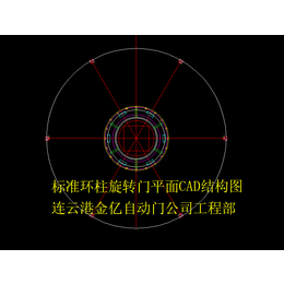 内置中轴式环柱旋转门订做价格 厂家*  金亿公司