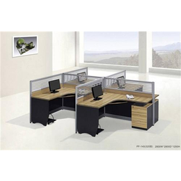 南沙区简约四人位办公桌、梵迪家具、屏风卡位电脑桌椅