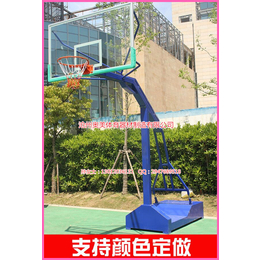 丹东市液压篮球架钢化玻璃篮板安装图