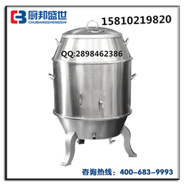 木炭双层烤鸡鸭机器 北京木炭圆筒烤鸭炉 不锈钢木炭烤鸭炉