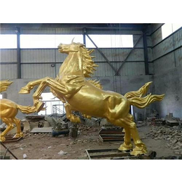 河南铜马雕塑_恒保发铸铜动物厂(在线咨询)_铜马雕塑生产厂家