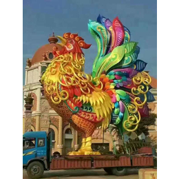鸡年春节主题公鸡道具模型出租玻璃钢公鸡出租出售