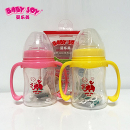婴乐美厂家批发婴儿PP奶瓶宽口180ml双耳自动吸管带柄奶瓶