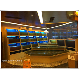 上海厂家 海鲜鱼缸设计制作 酒店海鲜池 玻璃海鲜池 工程
