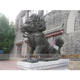 北京门口铜麒麟|艾品雕塑(在线咨询)|大型门口铜麒麟