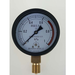普通材质膜盒压力表YE-100 0-40Kpa气压表微压表