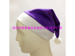 紫色短毛绒圣诞帽.JPG