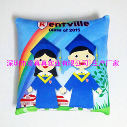 深圳毛绒玩具厂家定做毛绒抱枕 儿童抱枕 彩色数码印花不掉色