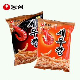 韩国进口零食品农心原味虾条90g香脆可口非油炸膨化大礼包热卖
