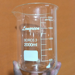 杭州斯晨 玻璃低型烧杯2000ml 耐高温 带刻度烧杯