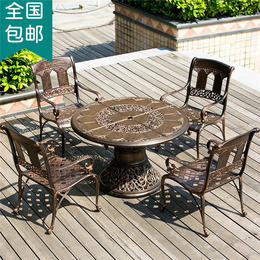 户外铸铝桌椅 别墅花园欧式家具 户外休闲铝制桌椅 绿森源户外