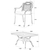 阳台桌椅套件休闲家具 铸铝户外桌椅 别墅花园桌椅 绿森源户外缩略图2