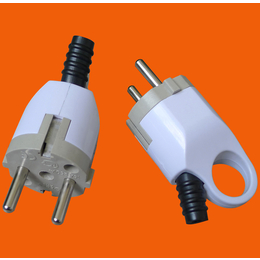 伊兰达供应直角可拆装可接线带接地欧式电源插头