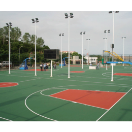 塑胶篮球场施工厂家|利源体育设施|济南塑胶篮球场施工