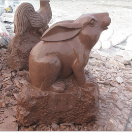 厂家定制大理石动物雕像  十二生肖石雕动物雕塑