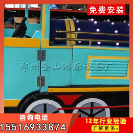 河南郑州观光小火车厂家批发价 无轨小火车游乐设备质量好