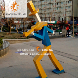 模型*上海升美玻璃钢音乐抽象人物雕塑树脂模型摆件定制