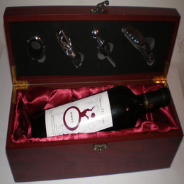 东莞木质红酒盒厂家定制木质葡萄酒礼盒单支烤单支木质红酒盒缩略图