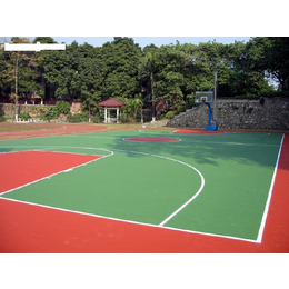厂家环保水性硅pu塑胶篮球场 弹性地面材料