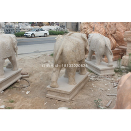 大象石雕大理石大象雕塑动物石雕