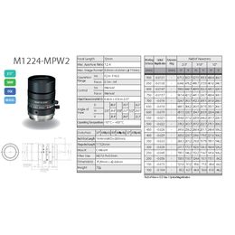 Computar工业镜头五百万像素全系列M1224-MPW2