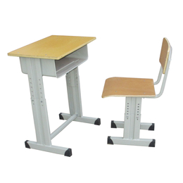 初中生课桌椅可升降钢木课桌椅