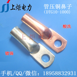 镀锡管式铜接头图片 DTG-500铜鼻子价格 管压线耳图片