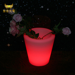 LED发光花盆时尚夜光花盆创意环保花盆发光家具装饰花器缩略图
