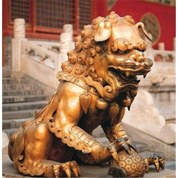 大型铜狮子,辽源铜狮子,博轩铜雕塑